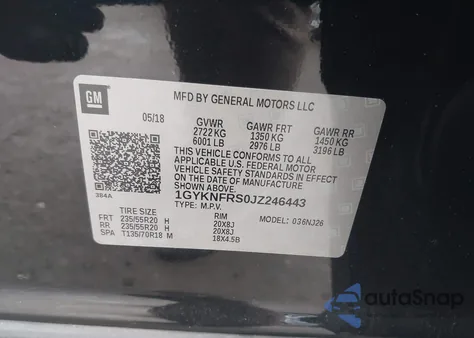 2018 Cadillac Xt5 Premium Luxury из США, поврежденный, VIN 1GYKNFRS0JZ246443